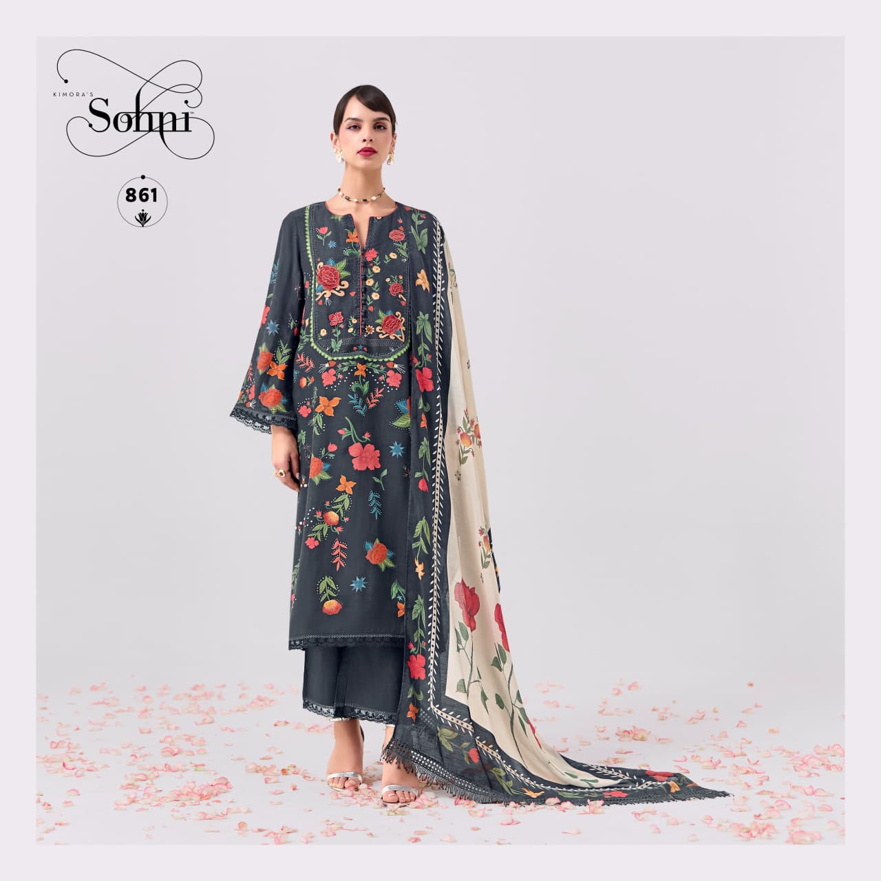 Kimora Sohni Valley Vol 79 Cotton Lawn Digital Printed Salwar Suit — Wholesale Pakistani Suits, Kimora wholesale from Surat — view 6