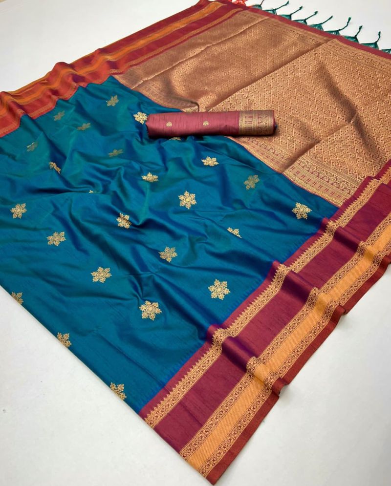 Kontessa Onam Silk Handloom Weaving Saree Catalog — Wholesale Sarees, Vardan Ethnic wholesale from Surat — view 12
