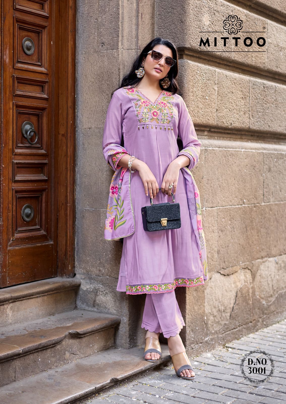 Mittoo Aarzoo Viscose Weaving Handworked Readymade Suit