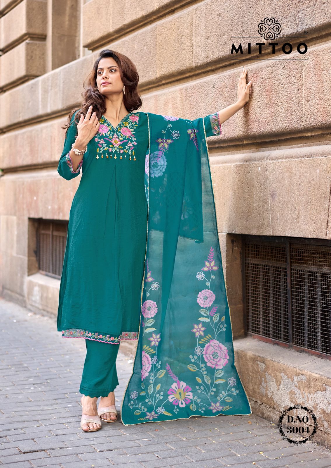 Mittoo Aarzoo Viscose Weaving Handworked Readymade Suit — Wholesale Readymade Suit, MPA wholesale from Surat — view 7