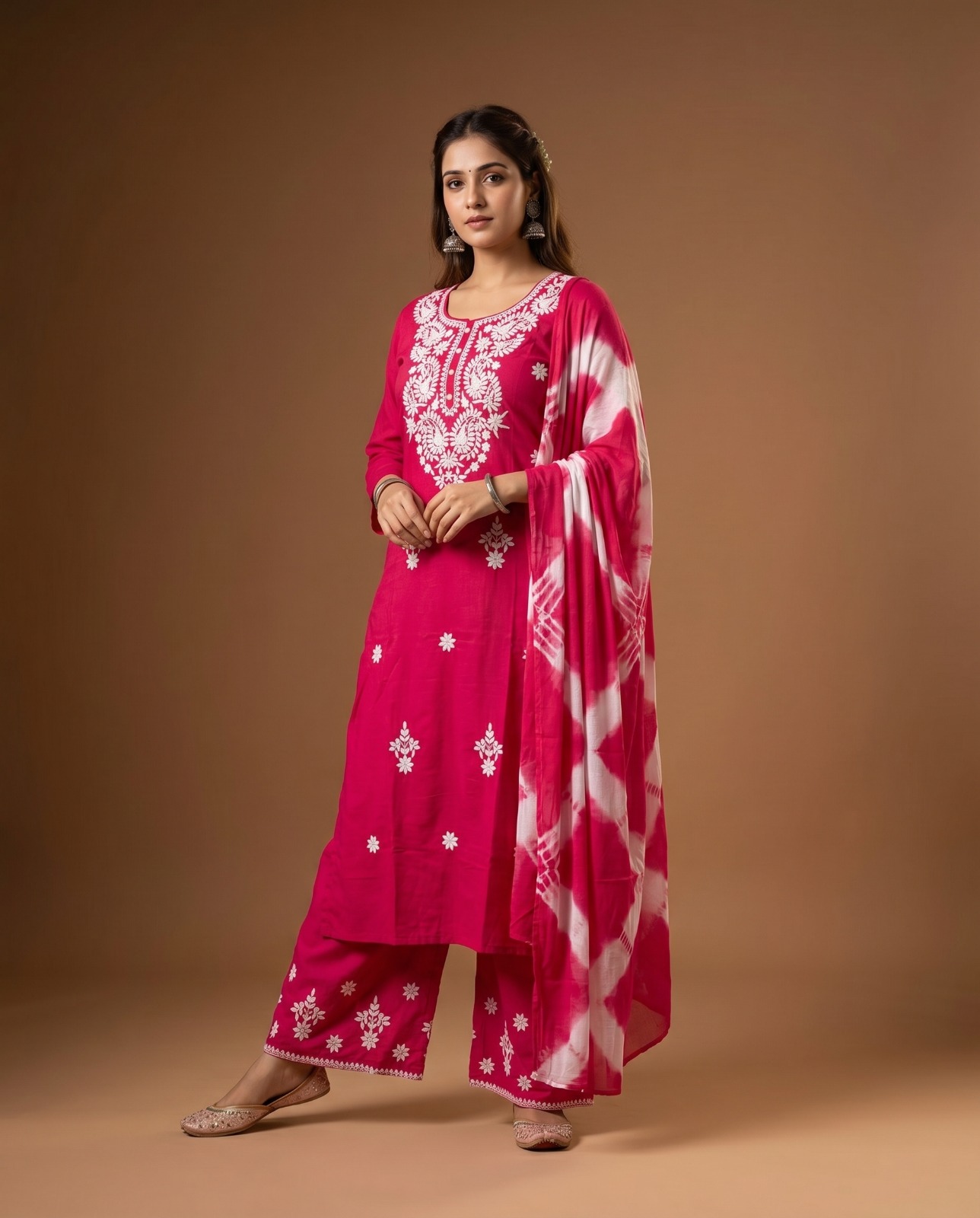 Naisha K 1014 Rayon Lucknowi Embroidered Readymade Suit — Wholesale Readymade Suit, MPA wholesale from Surat — view 5