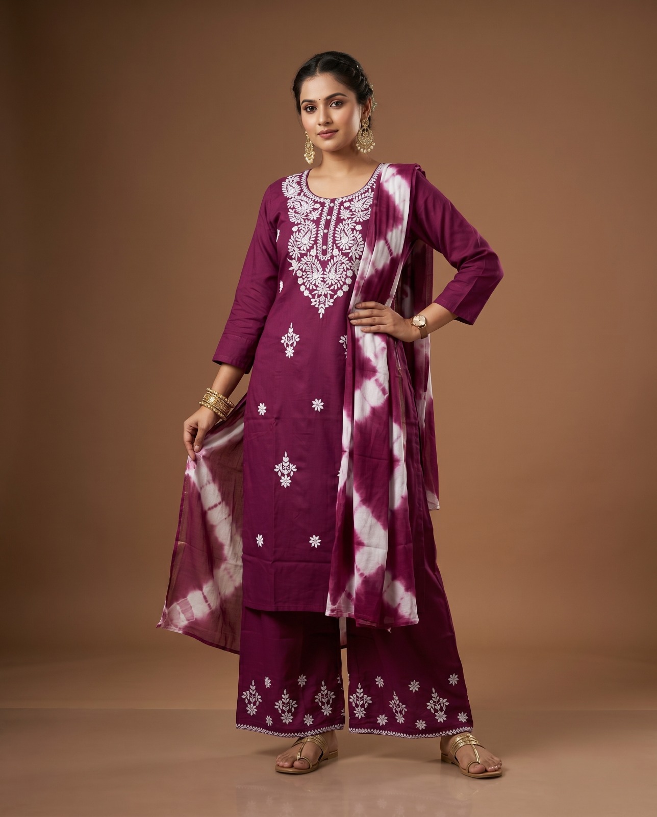 Naisha K 1014 Rayon Lucknowi Embroidered Readymade Suit — Wholesale Readymade Suit, MPA wholesale from Surat — view 8