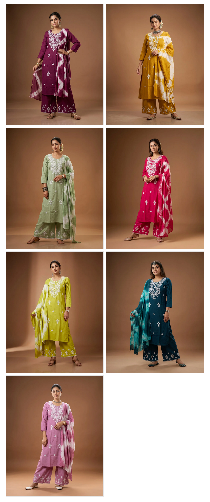 Naisha K 1014 Rayon Lucknowi Embroidered Readymade Suit — Wholesale Readymade Suit, MPA wholesale from Surat — view 6
