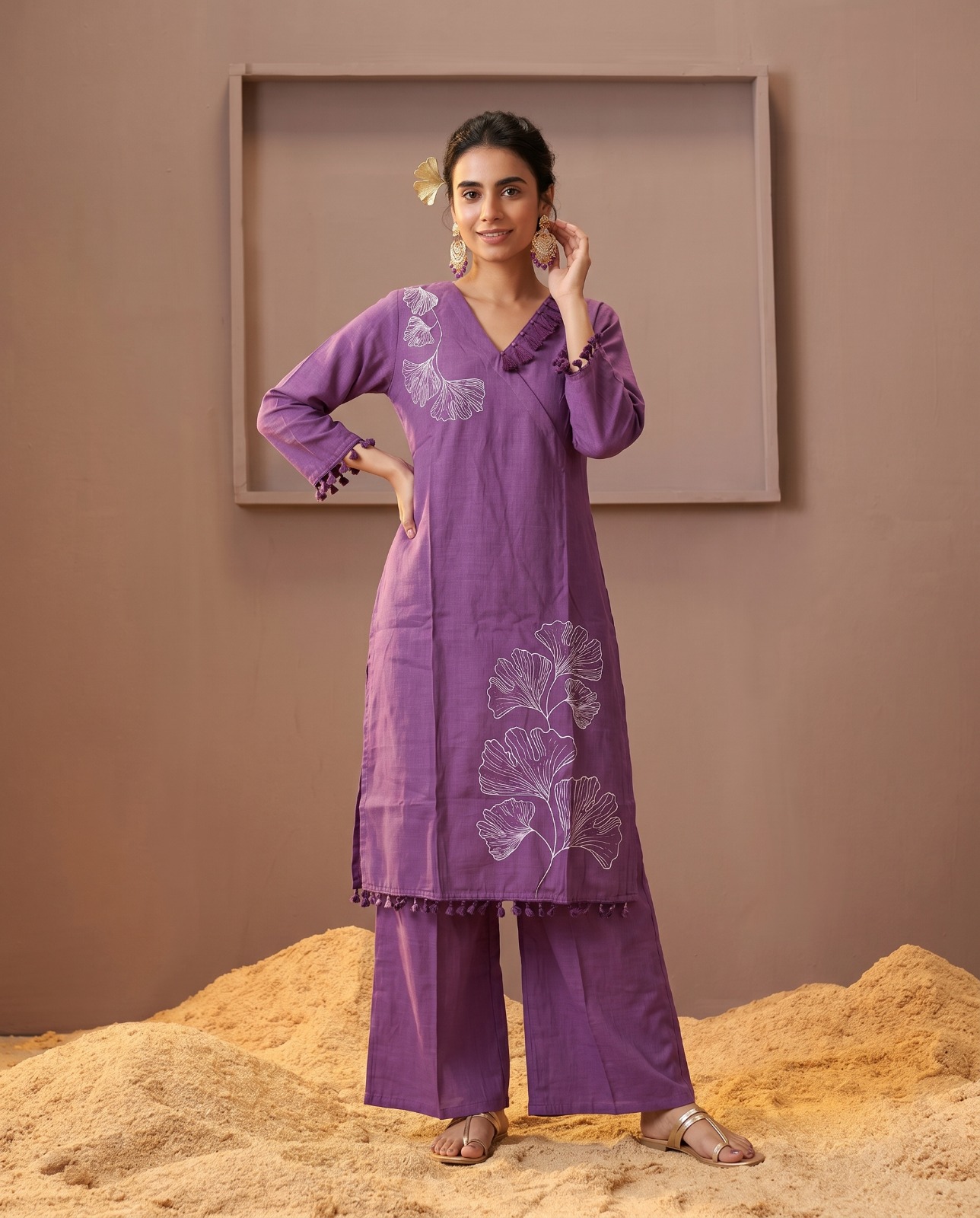 Naisha K 1026 Vertican Thread Worked Kurti With Bottom Set — Wholesale Kurtis, Naisha wholesale from Surat — view 14