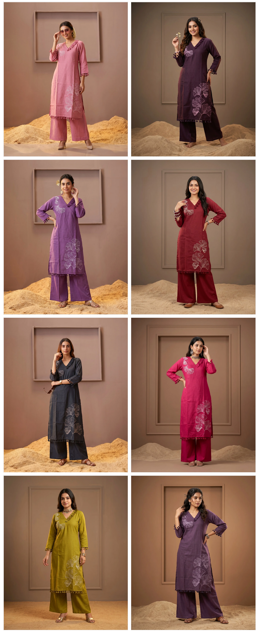 Naisha K 1026 Vertican Thread Worked Kurti With Bottom Set — Wholesale Kurtis, Naisha wholesale from Surat — view 16