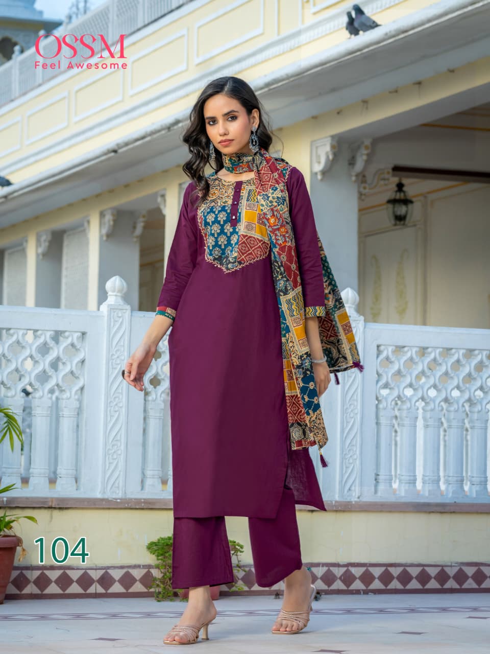 Ossm Mahek Dhabu Cotton Vol 2 Cotton Dhabu Kurti With Bottom Dupatta Set