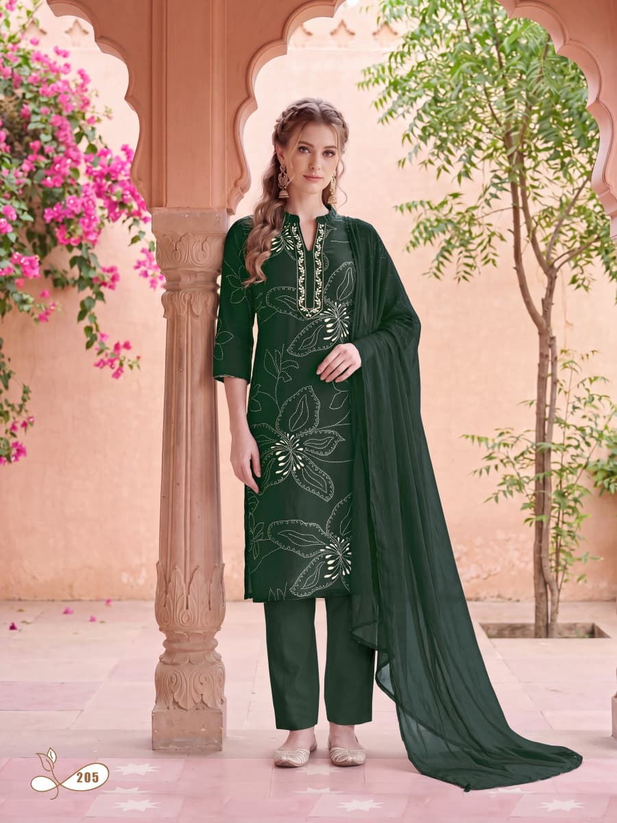 Ossm Mahima Vol 2 Rayon Dischage Printed Kurti Bottom And Dupatta Set — Wholesale Readymade Suit, Ossm wholesale from Surat — view 2