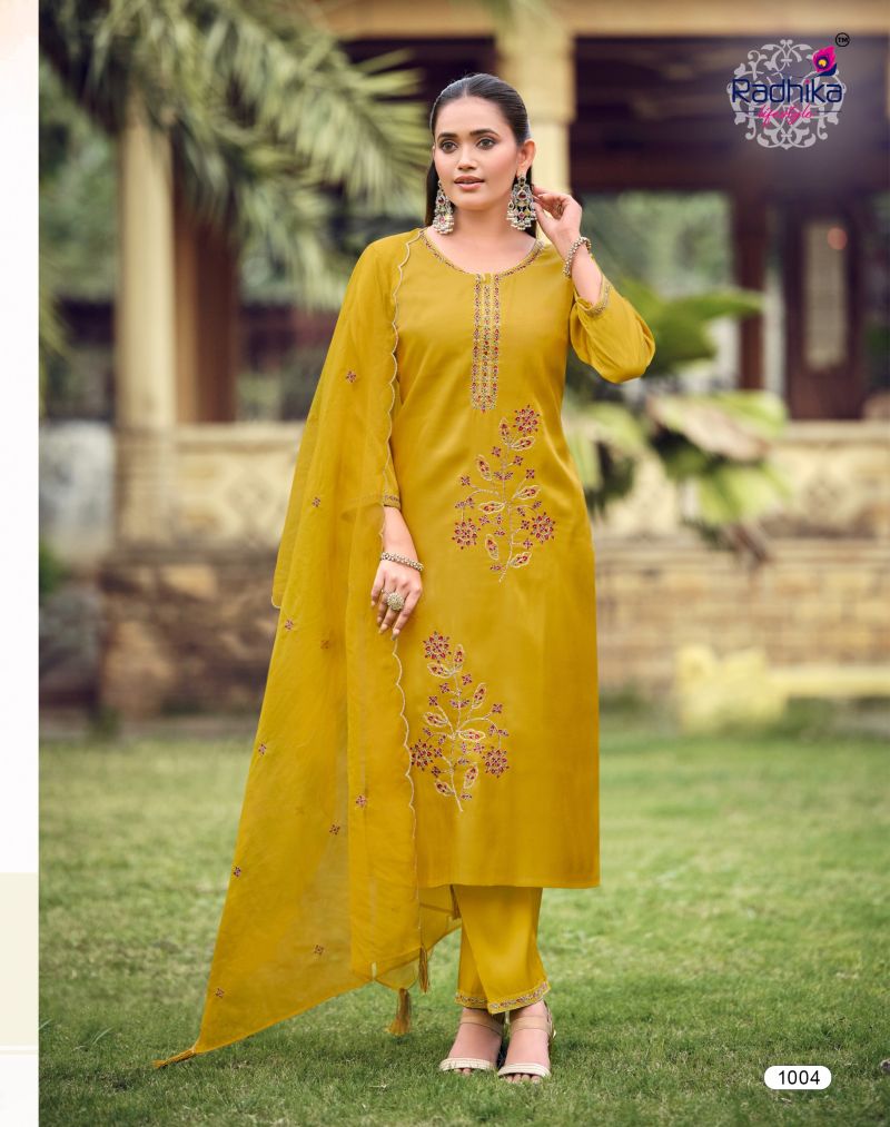 Radhika Ruby Vol 1 Roman Embroidered Salwar Suit — Wholesale Readymade Suit, MPA wholesale from Surat — view 9
