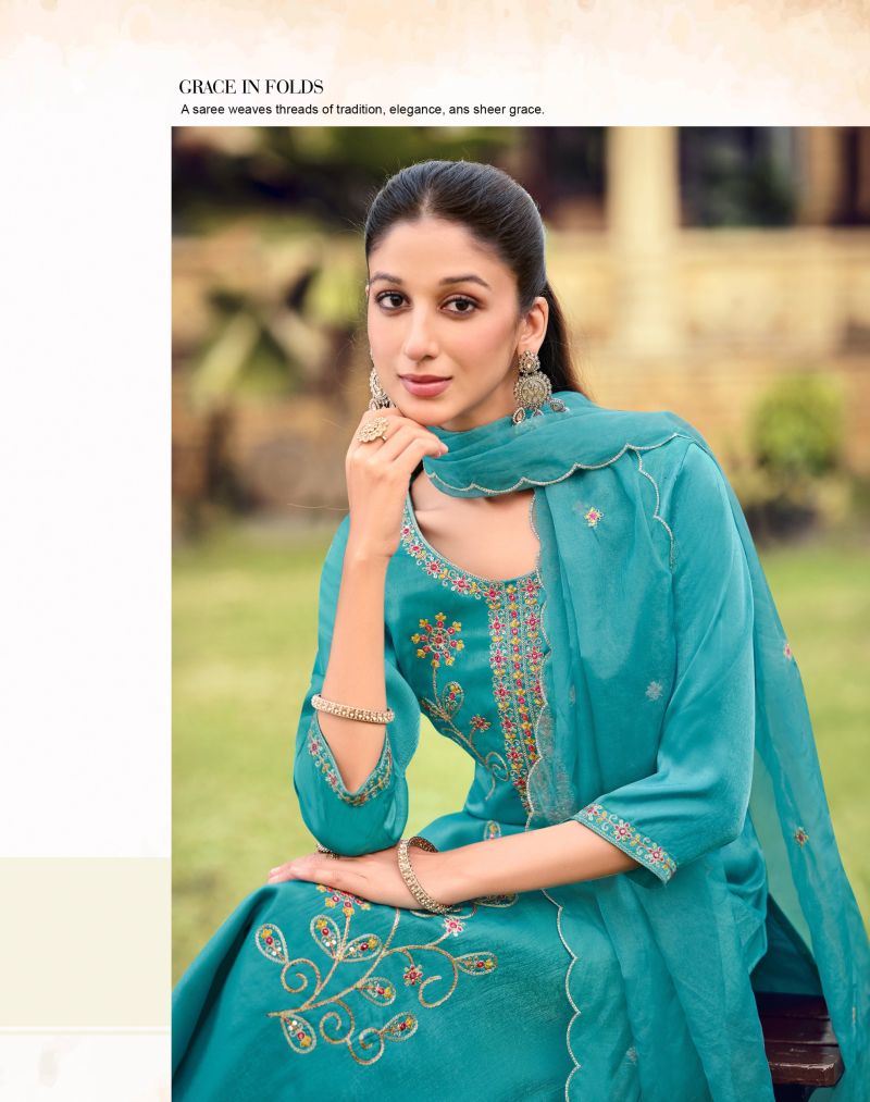 Radhika Ruby Vol 1 Roman Embroidered Salwar Suit — Wholesale Readymade Suit, MPA wholesale from Surat — view 6
