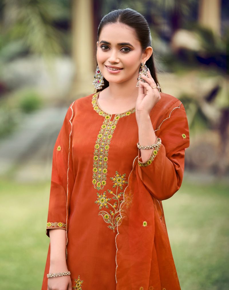 Radhika Ruby Vol 1 Roman Embroidered Salwar Suit — Wholesale Readymade Suit, MPA wholesale from Surat — view 5