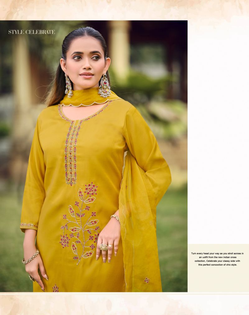 Radhika Ruby Vol 1 Roman Embroidered Salwar Suit — Wholesale Readymade Suit, MPA wholesale from Surat — view 4