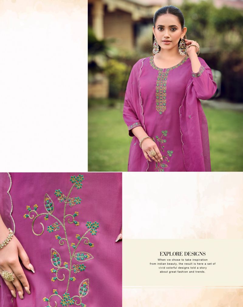 Radhika Ruby Vol 1 Roman Embroidered Salwar Suit — Wholesale Readymade Suit, MPA wholesale from Surat — view 2