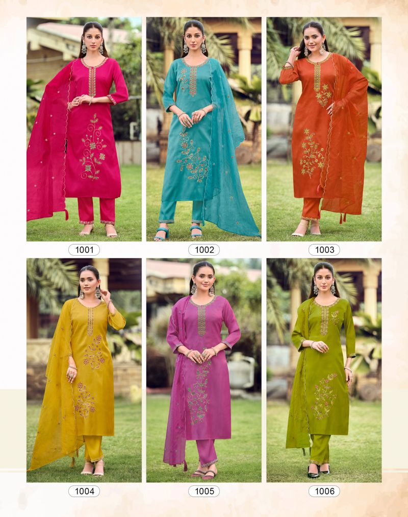 Radhika Ruby Vol 1 Roman Embroidered Salwar Suit — Wholesale Readymade Suit, MPA wholesale from Surat — view 13