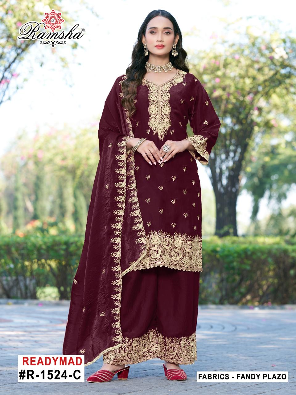 Ramsha R 1524 A To D Fandy Embroidered Salwar Suit