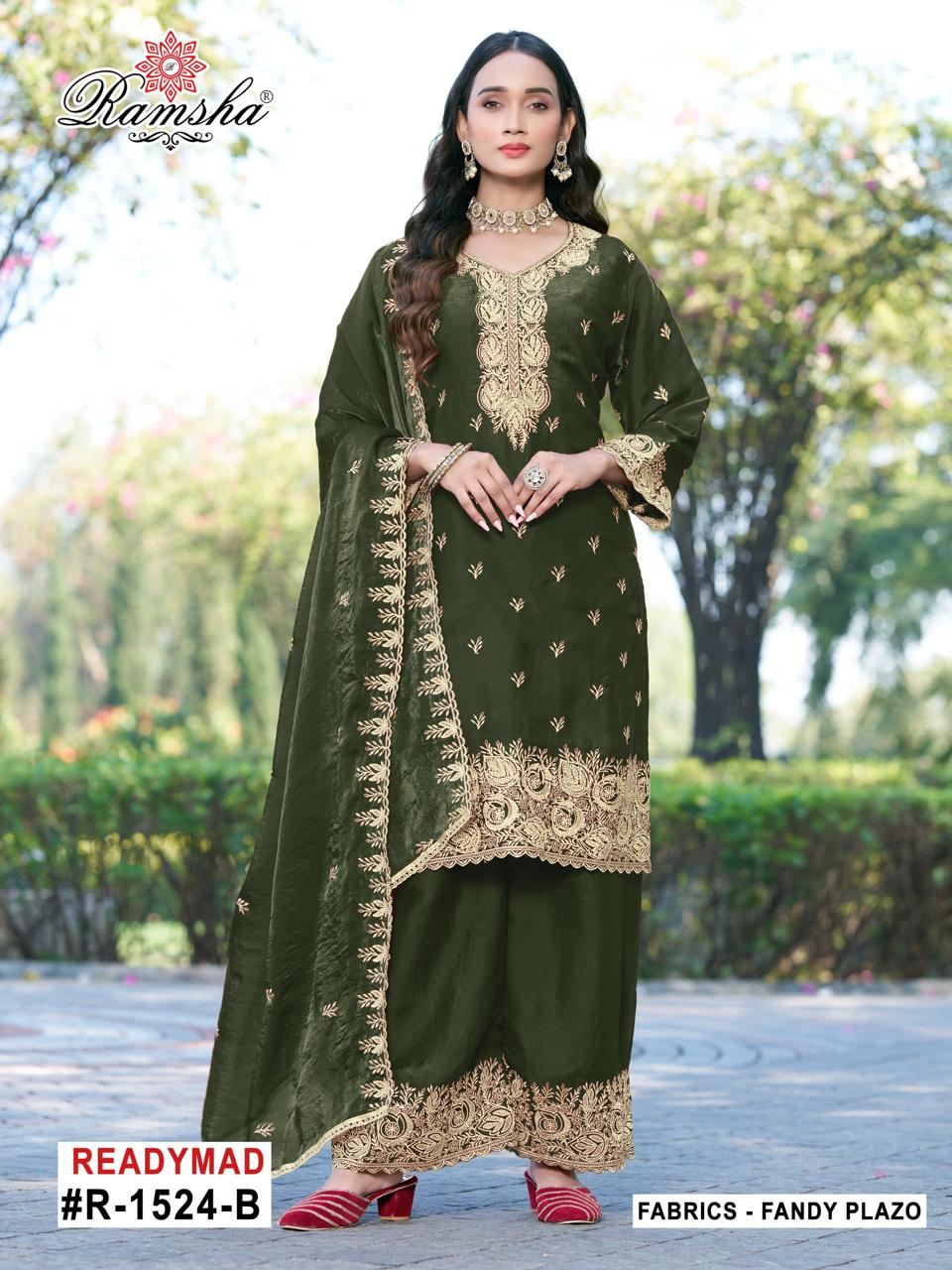 Ramsha R 1524 A To D Fandy Embroidered Salwar Suit — Designer Readymade Suits, Ramsha wholesale from Surat — view 3