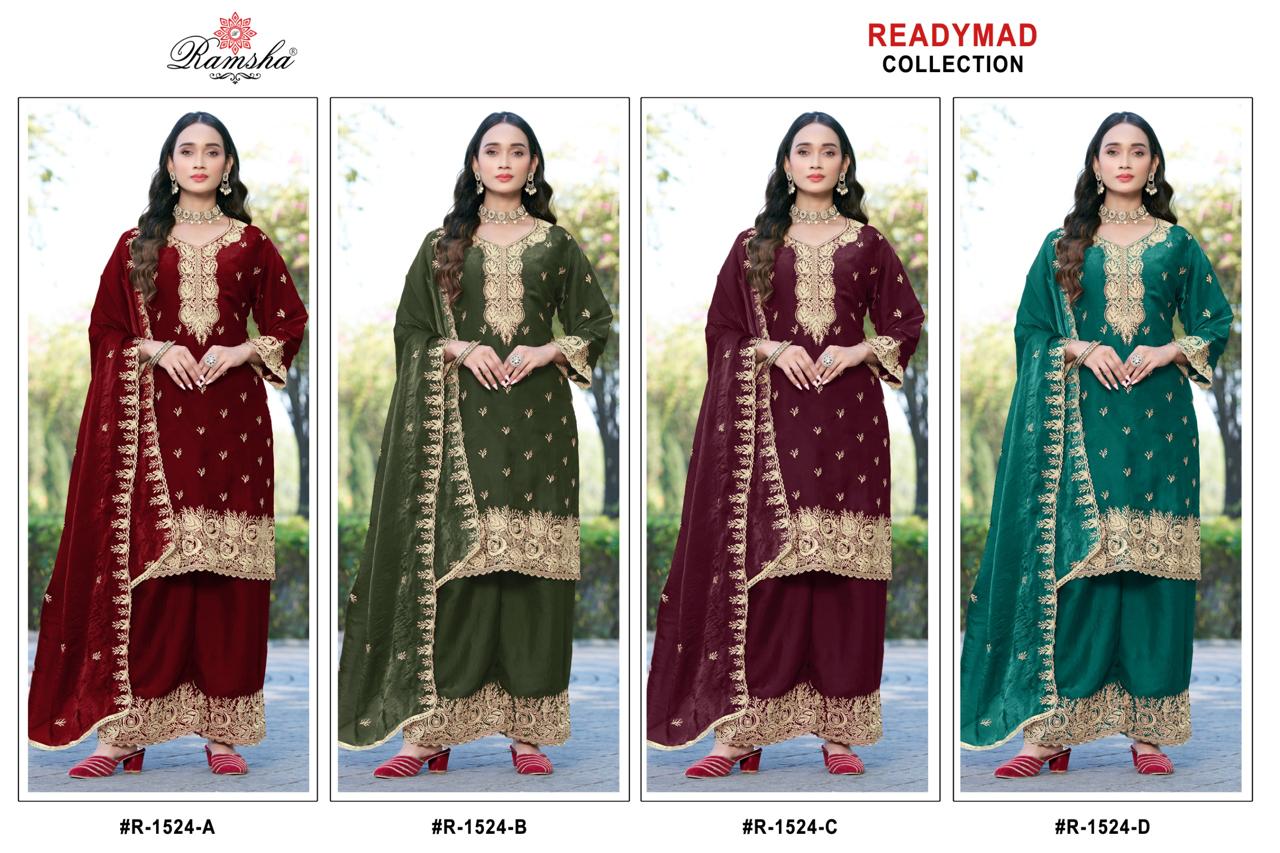 Ramsha R 1524 A To D Fandy Embroidered Salwar Suit — Designer Readymade Suits, Ramsha wholesale from Surat — view 2