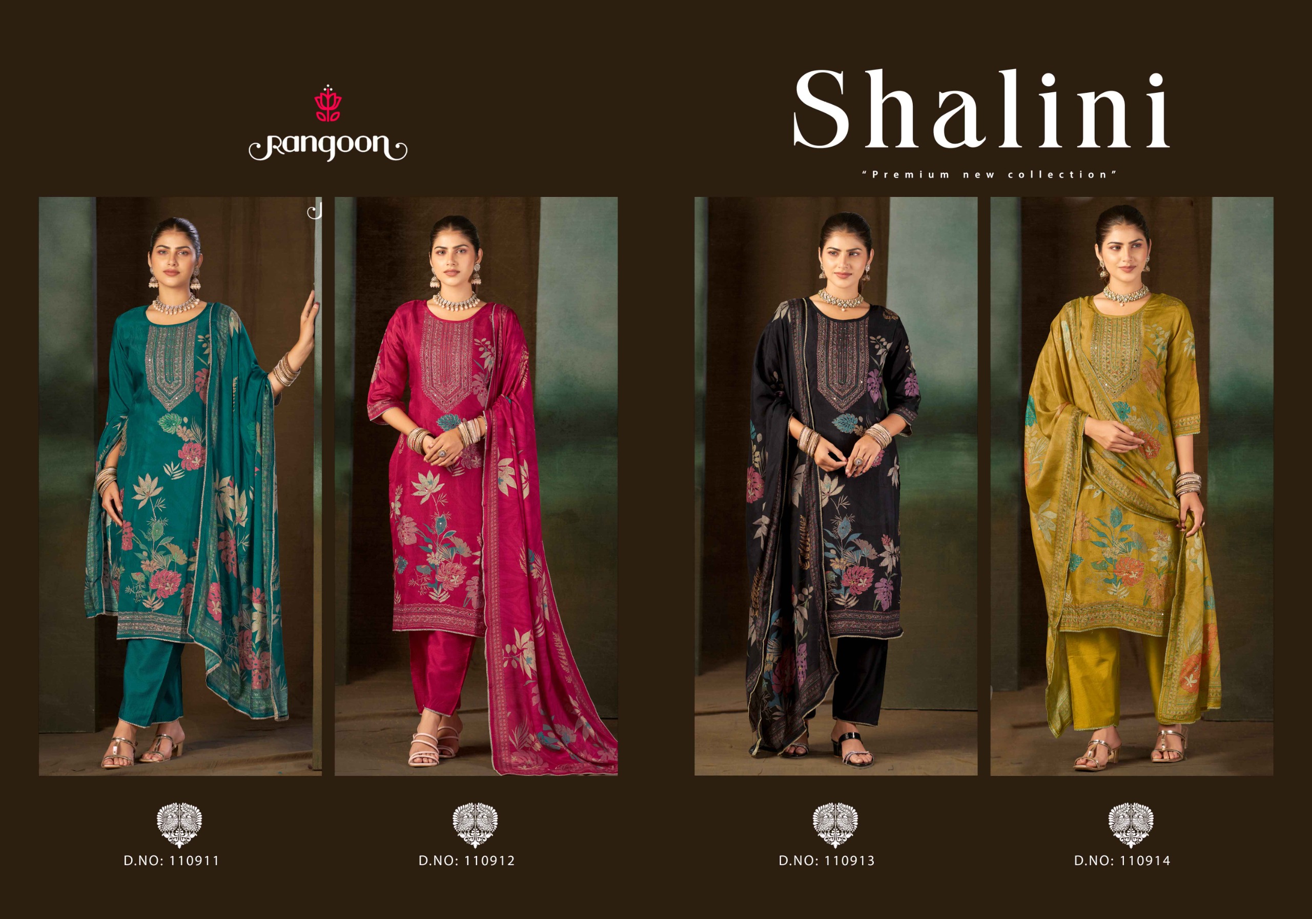 Rangoon Shalini Muslin Digital Printed Kurti With Bottom Dupatta Set — Wholesale Readymade Suit, Rangoon wholesale from Surat — view 5