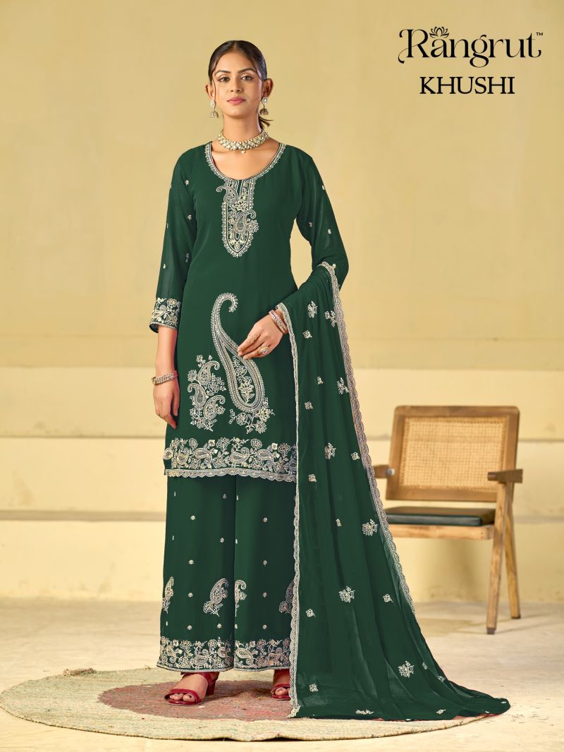 Rangrut Khushi Georgette Embroidered Salwar Kameez — Wholesale Readymade Suit, Vardan Ethnic wholesale from Surat — view 3