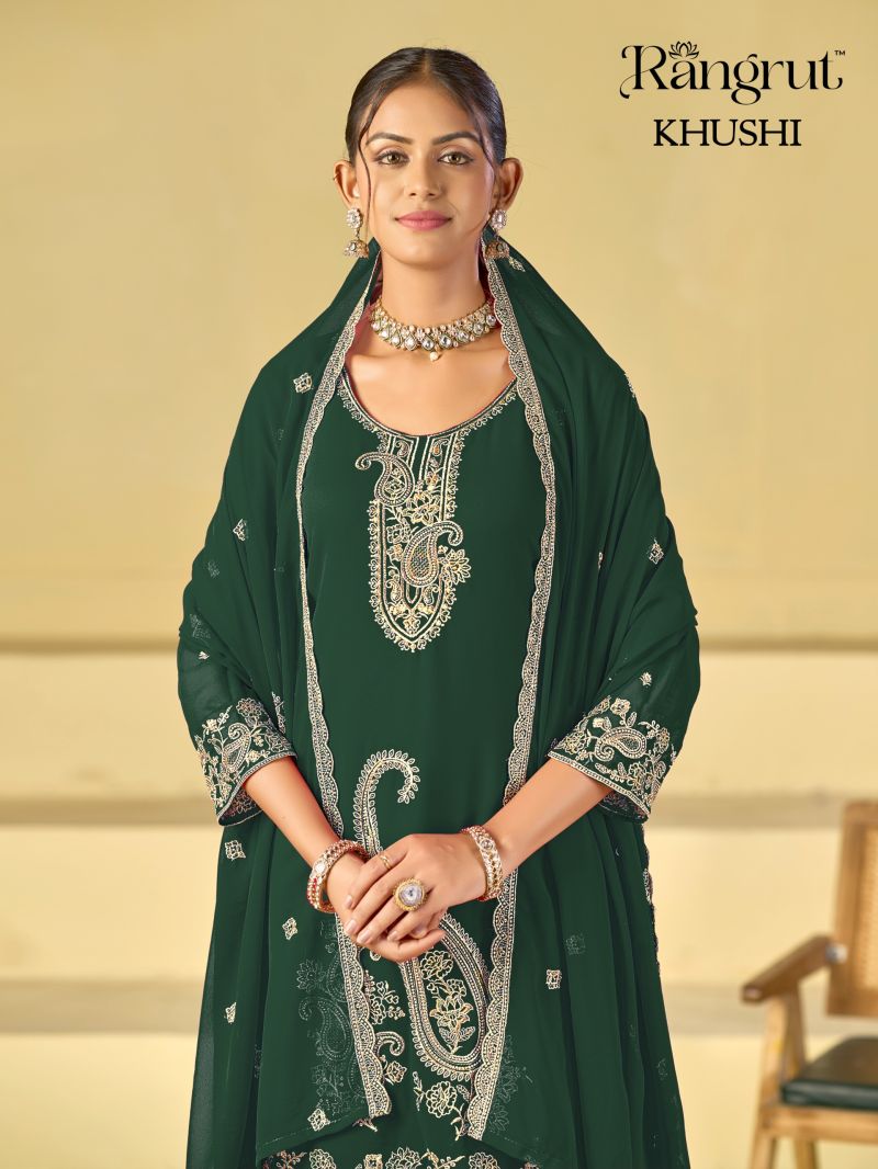 Rangrut Khushi Georgette Embroidered Salwar Kameez — Wholesale Readymade Suit, Vardan Ethnic wholesale from Surat — view 11