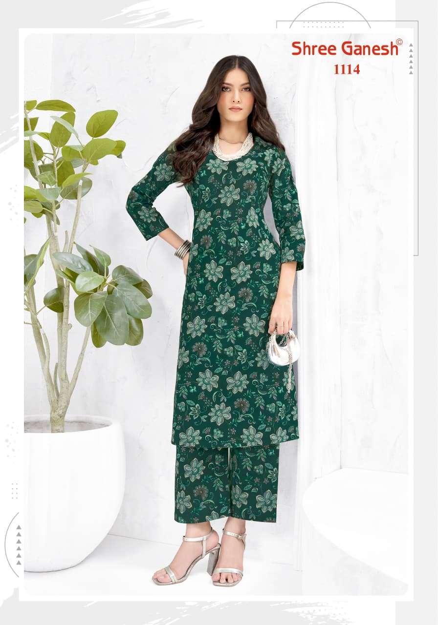 Shree Ganesh Ananya Vol 1 Cotton Printed A-Line Cord Set — Wholesale Kurtis, Shree Ganesh wholesale from Surat — view 13