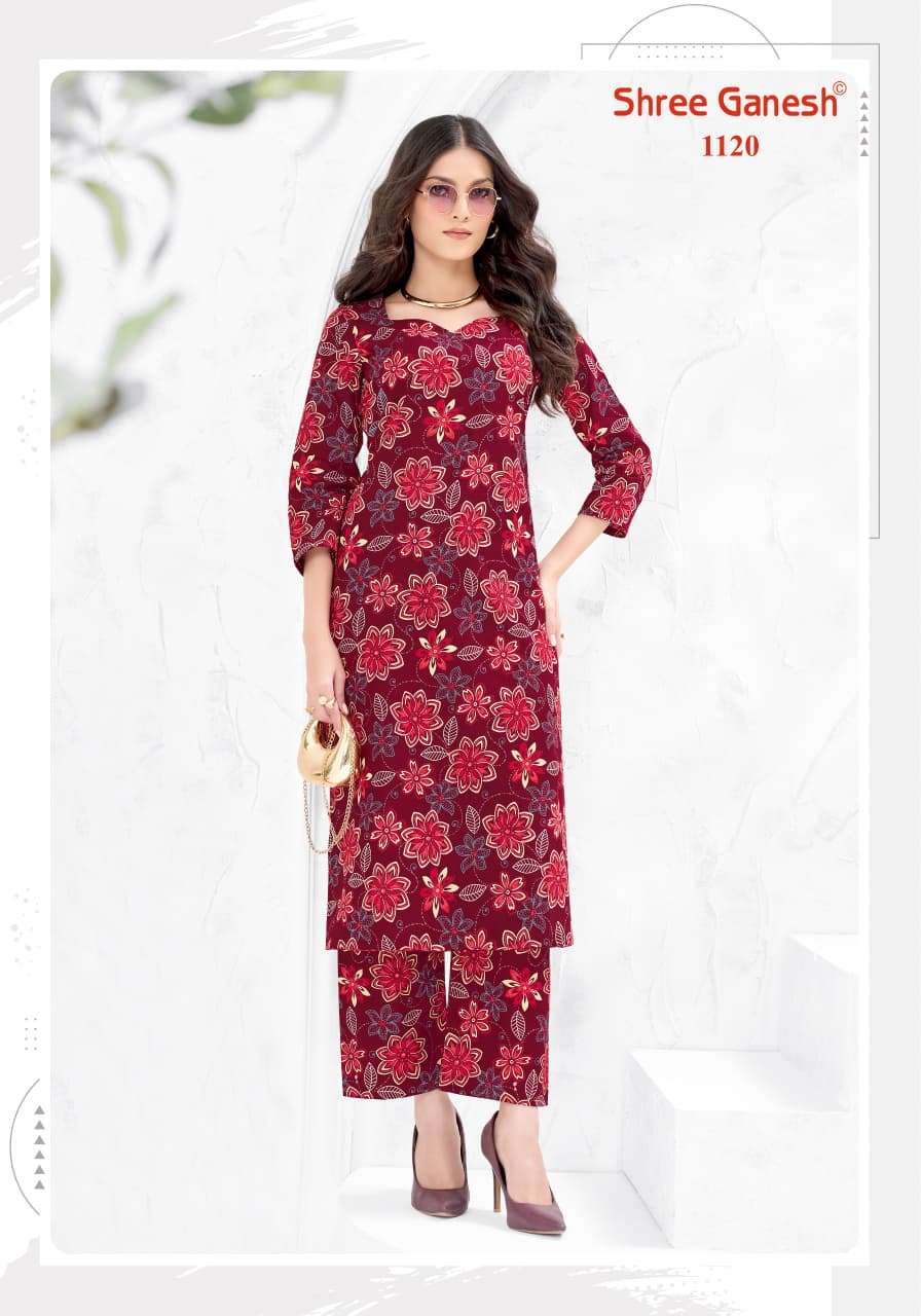 Shree Ganesh Ananya Vol 1 Cotton Printed A-Line Cord Set — Wholesale Kurtis, Shree Ganesh wholesale from Surat — view 11