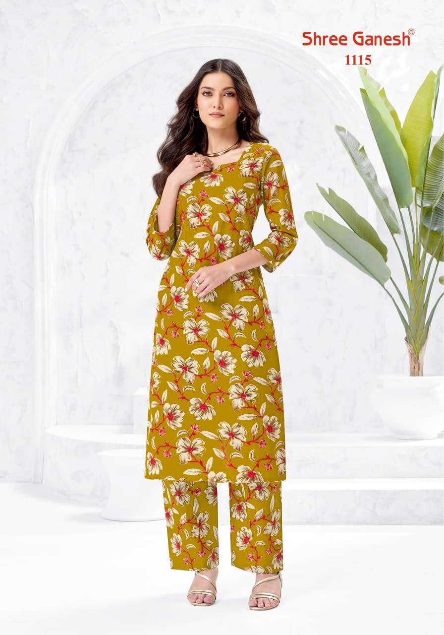 Shree Ganesh Ananya Vol 1 Cotton Printed A-Line Cord Set — Wholesale Kurtis, Shree Ganesh wholesale from Surat — view 6