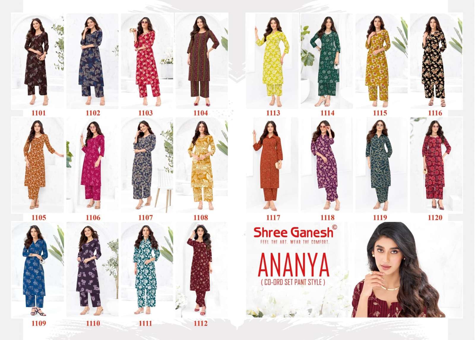 Shree Ganesh Ananya Vol 1 Cotton Printed A-Line Cord Set — Wholesale Kurtis, Shree Ganesh wholesale from Surat — view 5