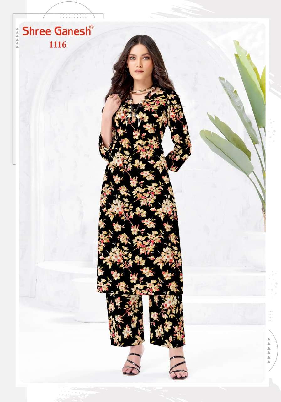 Shree Ganesh Ananya Vol 1 Cotton Printed A-Line Cord Set — Wholesale Kurtis, Shree Ganesh wholesale from Surat — view 19