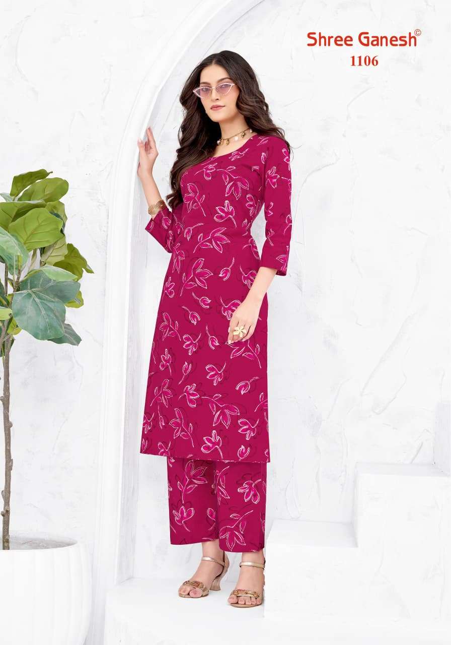 Shree Ganesh Ananya Vol 1 Cotton Printed A-Line Cord Set — Wholesale Kurtis, Shree Ganesh wholesale from Surat — view 18