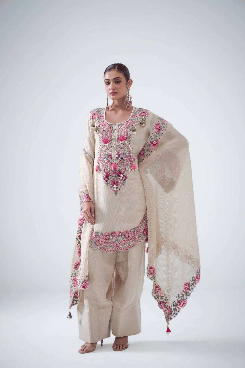 SRK 5348 Georgette Beautiful Embroidery Designer Farshi Suit