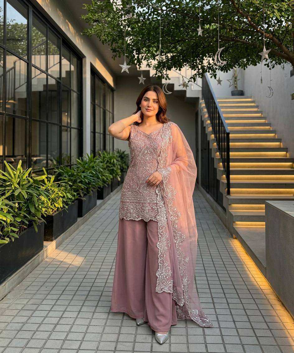 ST 203 Georgette Heavy Gorgeous Designer Readymade Suit — Wholesale Readymade Suit, Vardan Ethnic wholesale from Surat — view 5