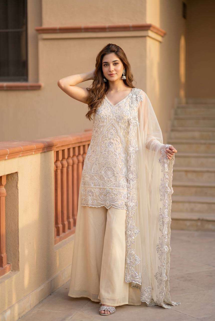 ST 203 Georgette Heavy Gorgeous Designer Readymade Suit