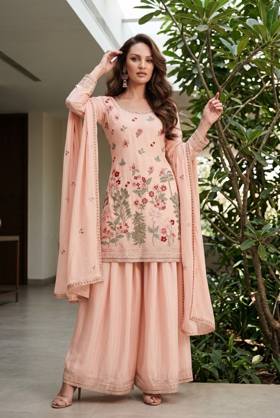 Titali 10001 A To D Chinon Embroidered Readymade Salwar Kameez — Designer Readymade Suits, Vardan Ethnic wholesale from Surat — view 3