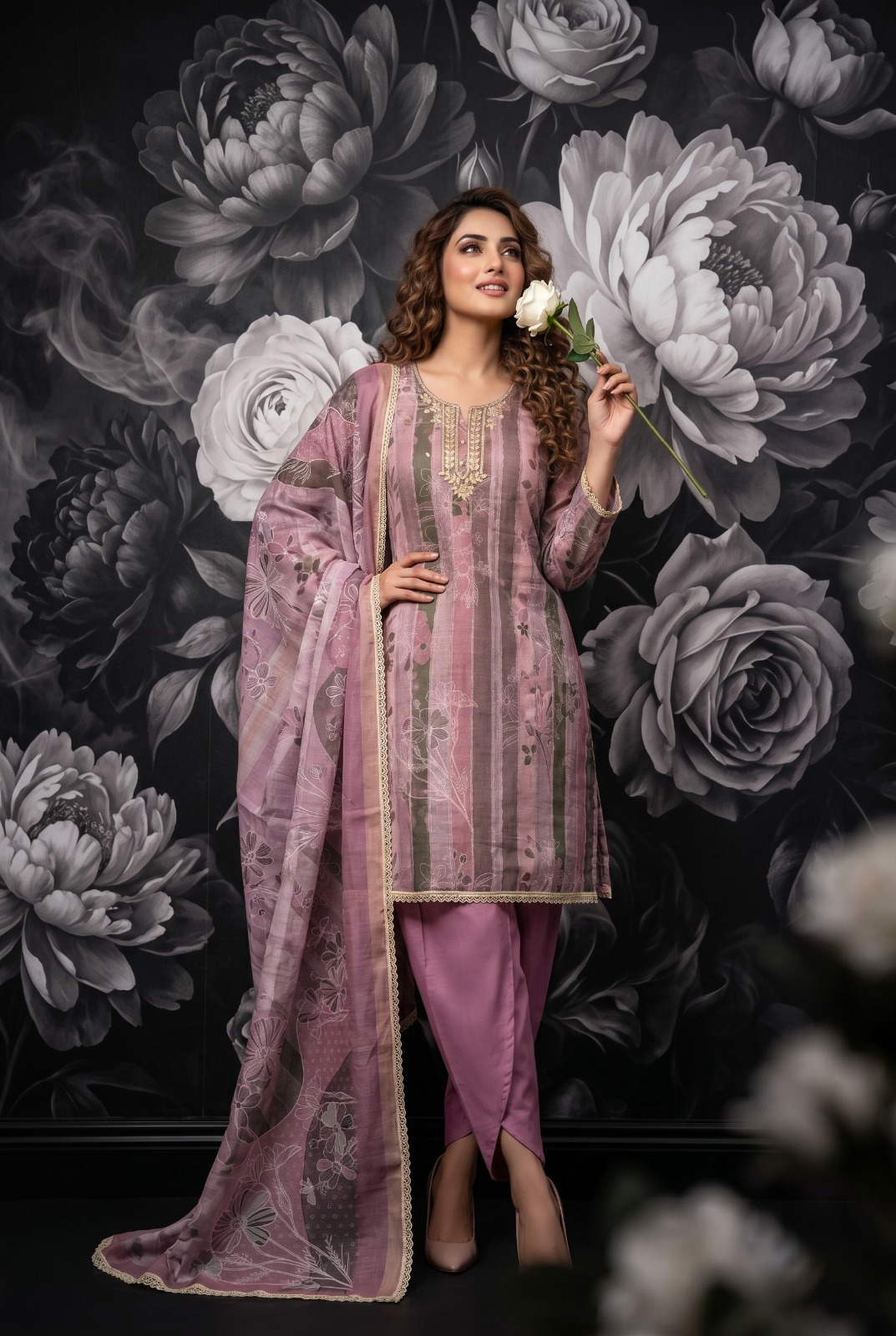Tulip 14 A To D Cotton Lilan Simmar Printed Readymade Salwar Suit — Wholesale Readymade Suit, Vardan Ethnic wholesale from Surat — view 3