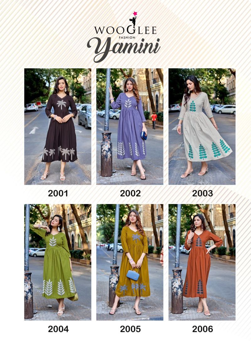 Wooglee Yamini Rayon Thread Work One Piece — Wholesale, Mittoo wholesale from Surat — view 3
