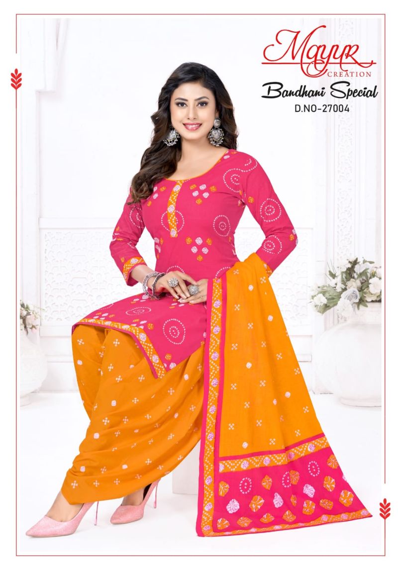 Mayur Bandhani Special Vol 27 Cotton Printed Dress Material