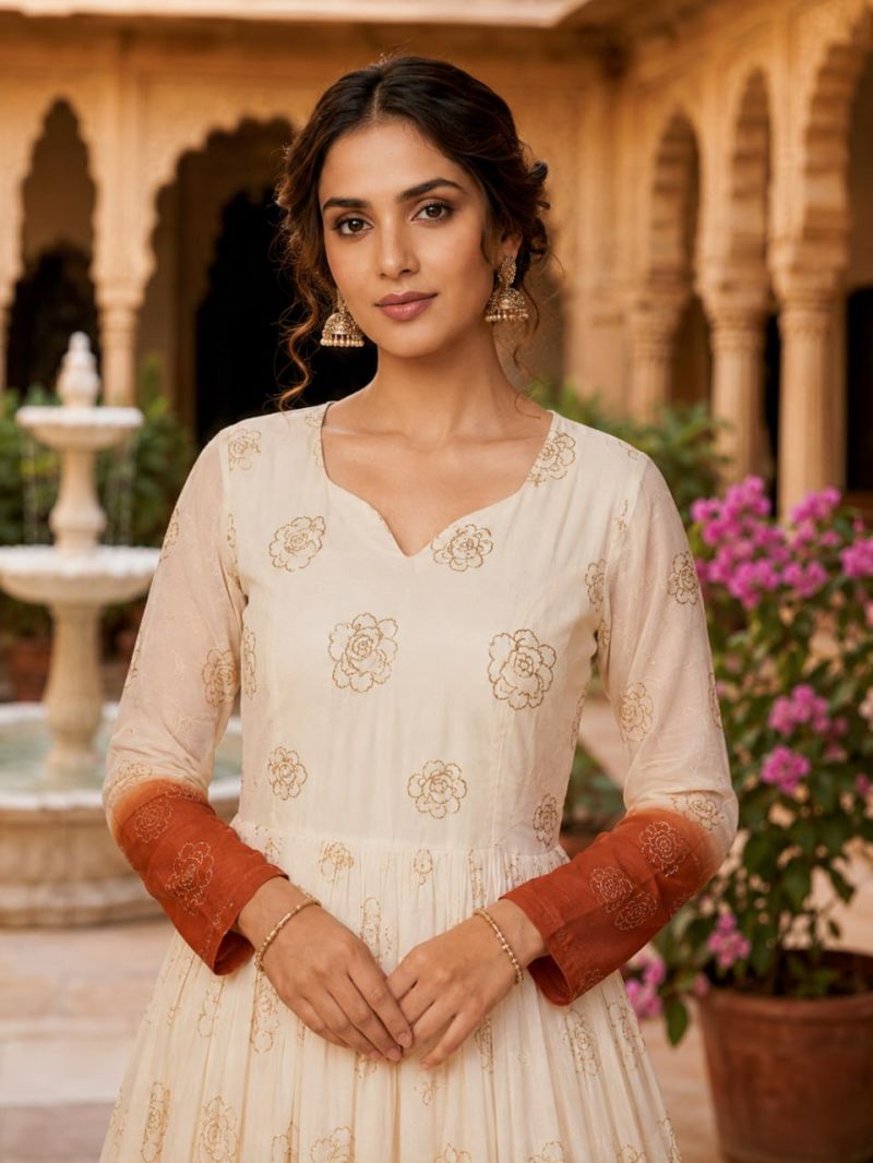 Ka 1264 Crunchy Shaded Silver Sequins Long Gown Catalog — Wholesale Kurtis, MPA wholesale from Surat — view 6