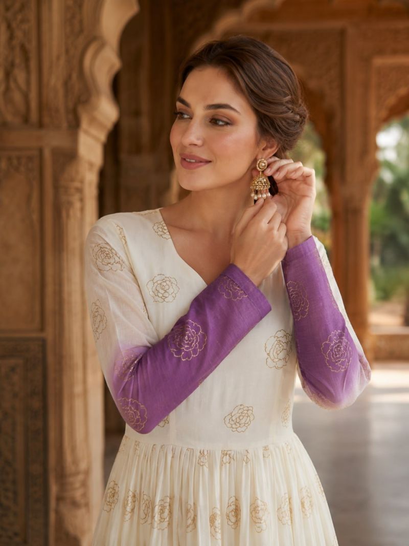 Ka 1264 Crunchy Shaded Silver Sequins Long Gown Catalog — Wholesale Kurtis, MPA wholesale from Surat — view 4