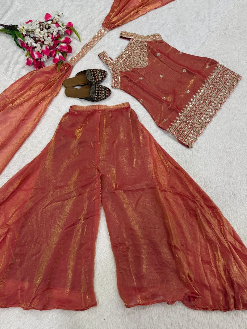 Md 1121 Fandy Silk Sequence Embroidery Readymade Salwar Suit — Wholesale Readymade Suit, Vardan Ethnic wholesale from Surat — view 3