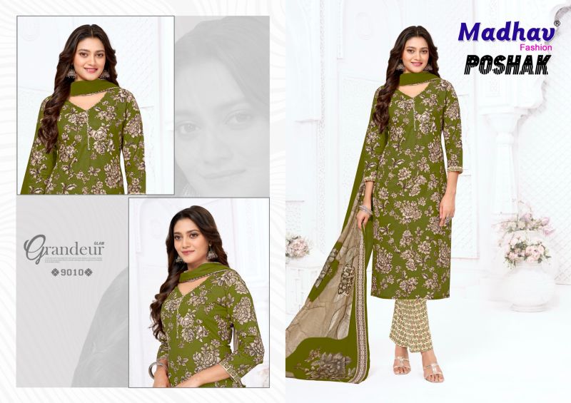 Madhav Poshak Vol 9 Cotton Printed Dress Material Catalog — Wholesale Dress Material, Vardan Ethnic wholesale from Surat — view 9