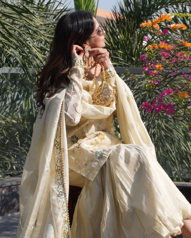 Md Mahi 9 Pure Chinon Handworked Designer Salwar Suit Set — Wholesale Designer Salwar Suits, Vardan Ethnic wholesale from Surat — view 3