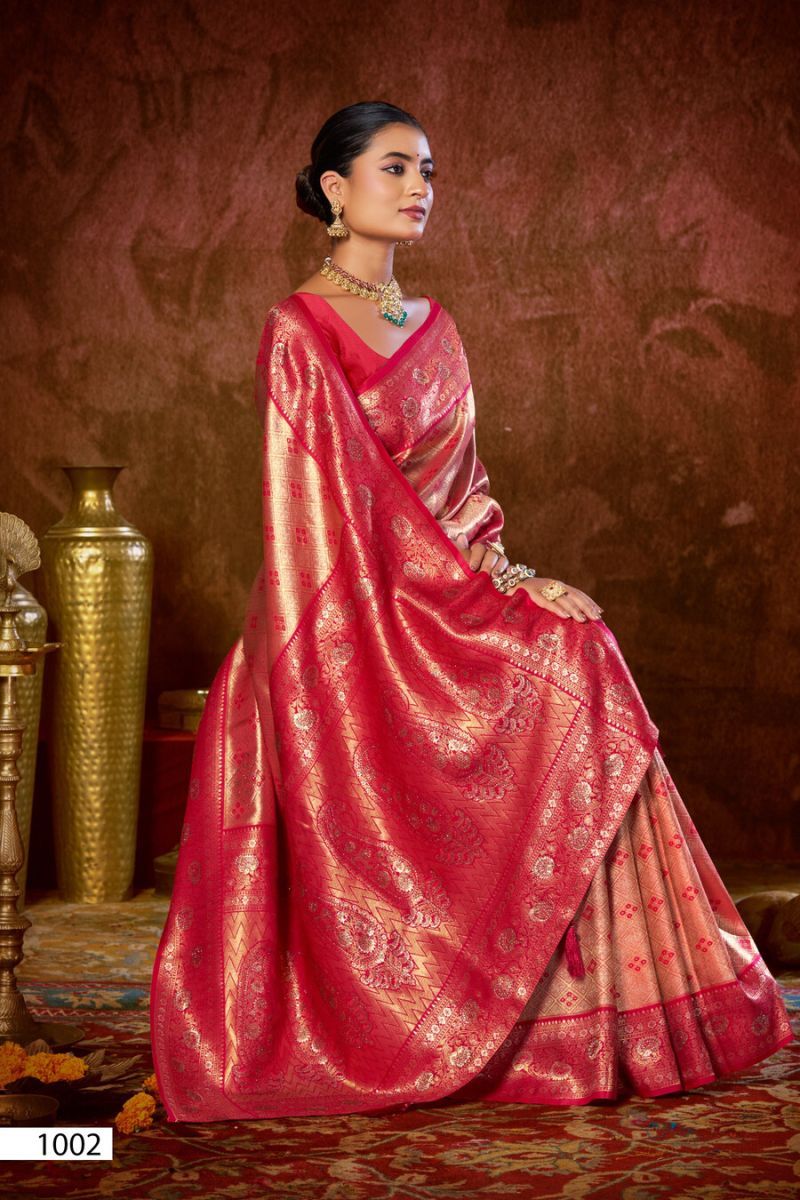 Saroj Niharika Silk Saroski Vol 6 Kanjivaram Silk Saree Catalouge — Wholesale Sarees, Saroj Saree wholesale from Surat — view 6