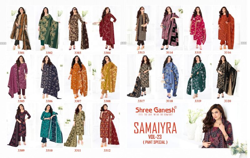 Shree Ganesh Samaiyra Vol 23 Readymade Cotton Salwar Suit — Wholesale Kurtis, Shree Ganesh wholesale from Surat — view 19