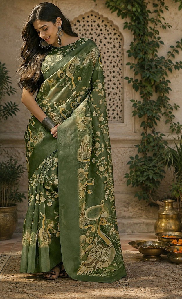 Meera 347 Linen Digital Printed Saree Catalog