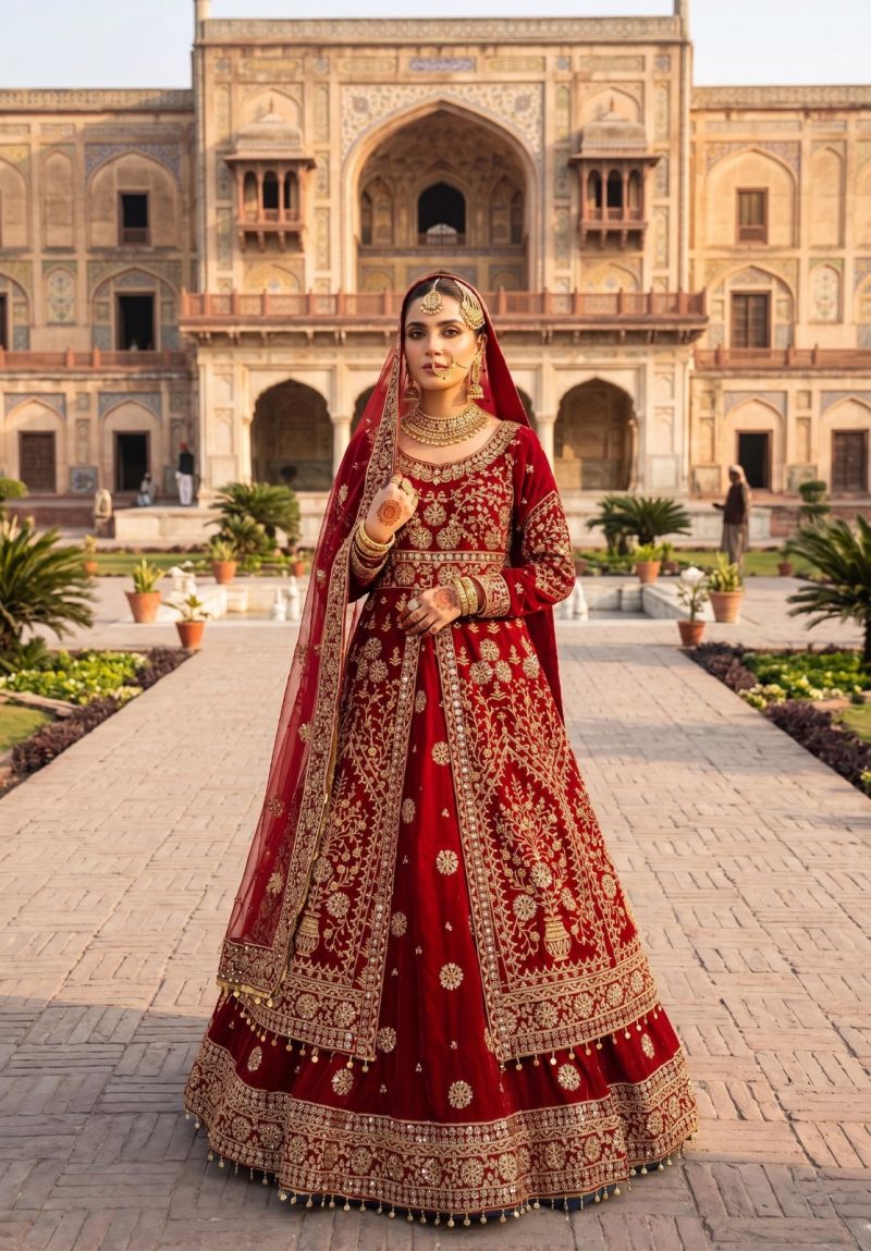 Kb Series 8103 Velvet Embroidered Designer Bridal Lehenga Choli Set — Wholesale Lehenga, Vardan Ethnic wholesale from Surat — view 2