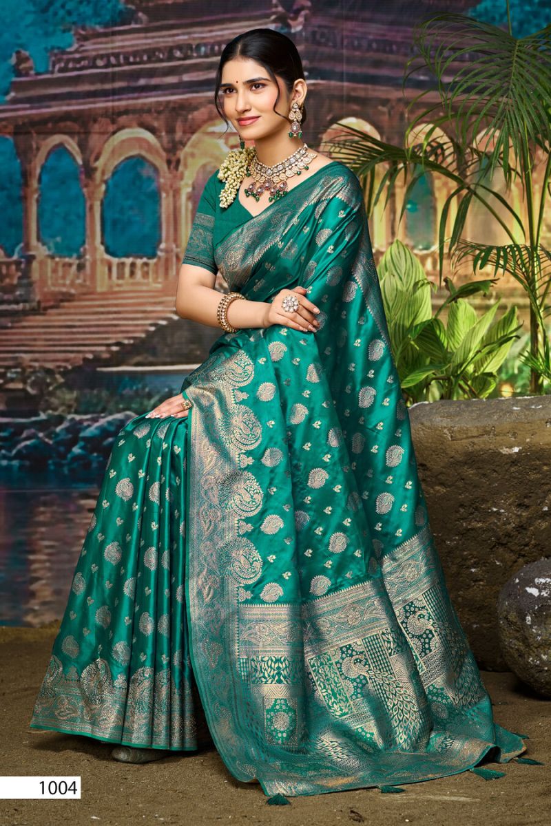 Saroj Saadgi Satin Saroski Vol 3 Satin Silk Saree Catalog — Wholesale Sarees, Vardan Ethnic wholesale from Surat — view 4
