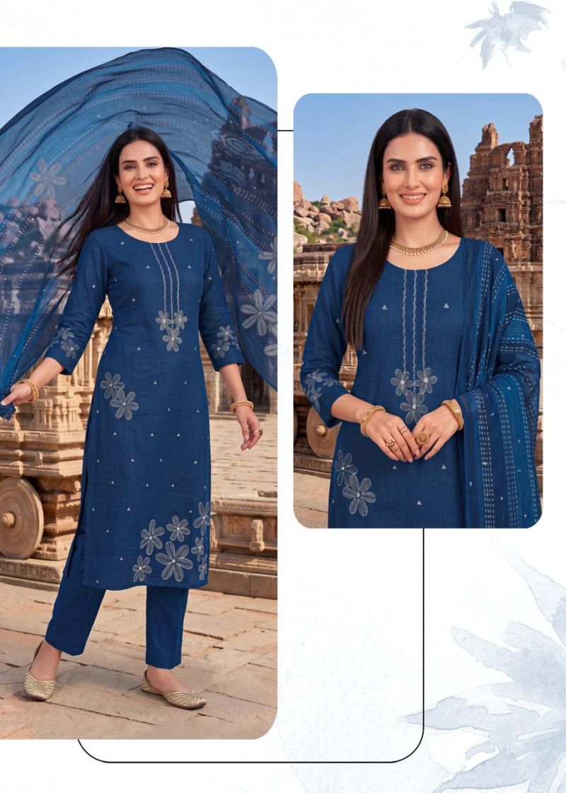 Rahi Rising Silver Vol 4 Readymade Cotton Kurti Pant With Dupatta Set — Wholesale Readymade Suit, Vardan Ethnic wholesale from Surat — view 8