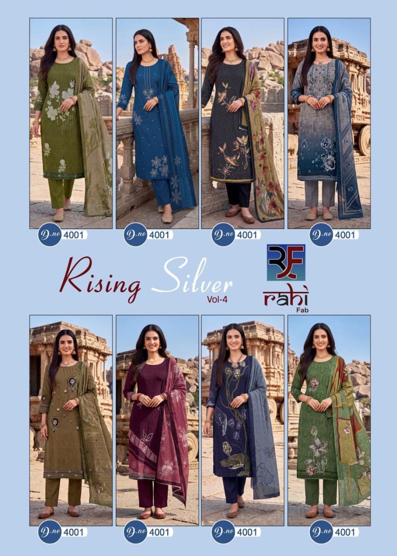 Rahi Rising Silver Vol 4 Readymade Cotton Kurti Pant With Dupatta Set — Wholesale Readymade Suit, Vardan Ethnic wholesale from Surat — view 11