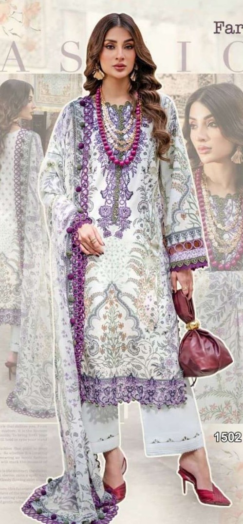 Farida Crimson Vol 15 Cotton Printed Karachi Dress Material Catalog