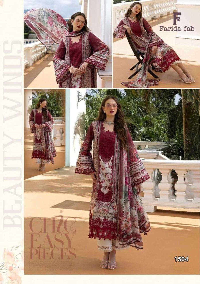 Farida Crimson Vol 15 Cotton Printed Karachi Dress Material Catalog — Wholesale Dress Material, Vardan Ethnic wholesale from Surat — view 4